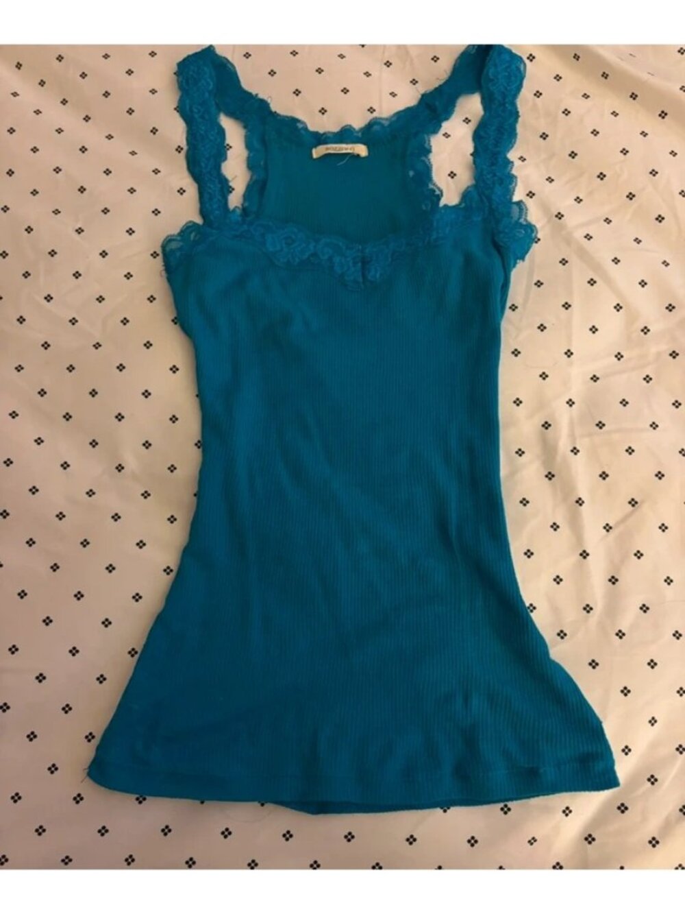 Blue Lace Tank Top